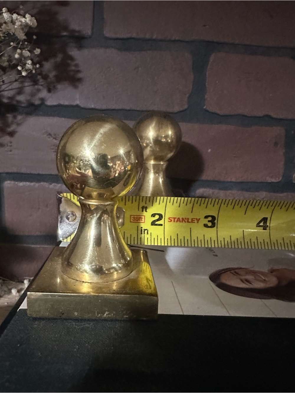 Vintage Sculptural Pawn Shape Brass Paperweight Made in England - Picture 9 of 11